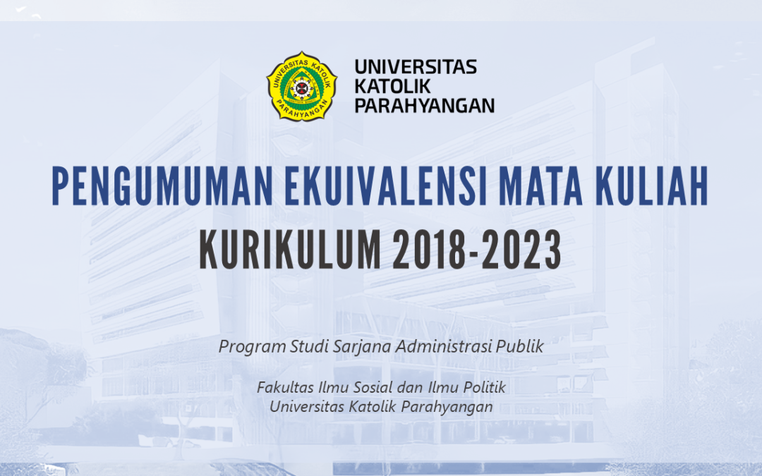 PENGUMUMAN EKUIVALENSI MATA KULIAH KURIKULUM 2018-2023