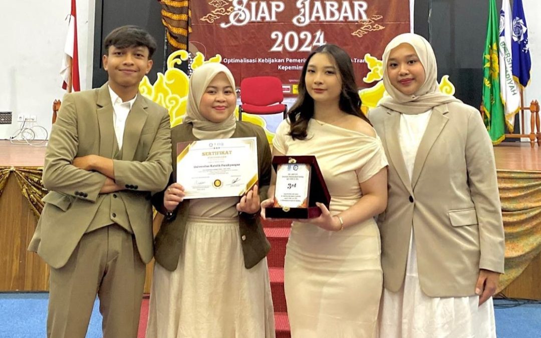 MAHASISWA ADMINISTRASI PUBLIK UNPAR RAIH JUARA 3 KATEGORI BEST PAPER DI SIAP JABAR 2024
